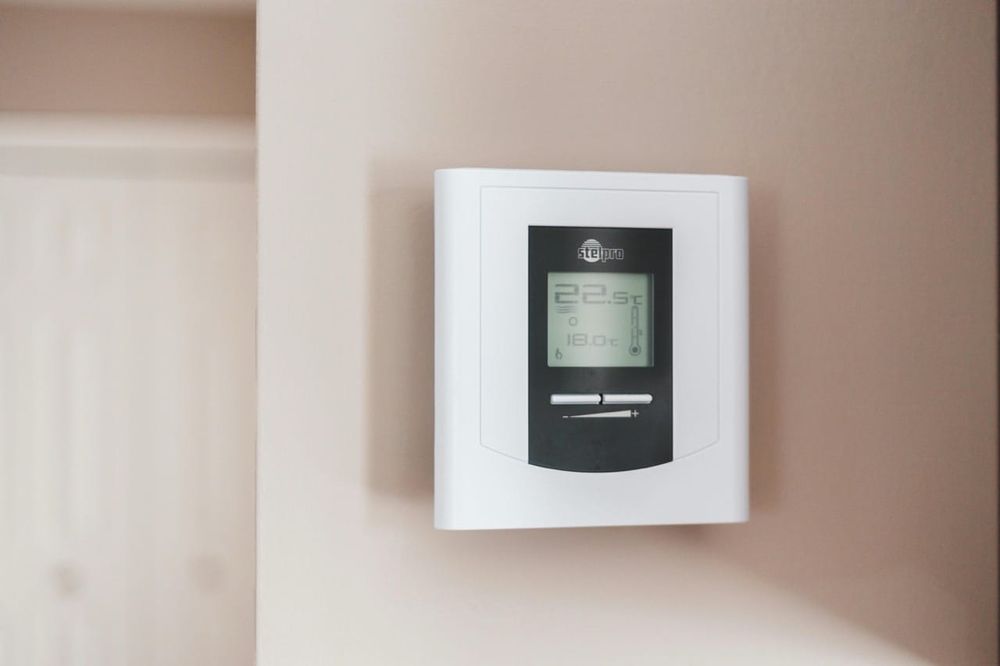 Wall thermostat in an Edmonton home